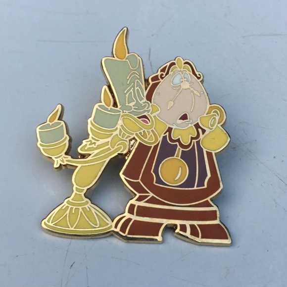 Walt Disney's Beauty and the Beast Lumiere and Cogsworth Disney Pin From 2008 - Picture 1 of 3